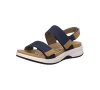 Josef Seibel Damen Sandaletten Estelle 04,Weite G (Normal),Wechselfußbett,Sommersandalen,Klettverschluss,t-spange,Ocean-Kombi,37 EU