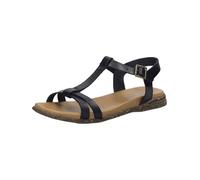 Josef Seibel Damen Sandaletten Fabricia 01, Frauen Sandalen,Weite G (Normal),Sommersandalen,bequem,flach,Sommerschuhe,schwarz,41 EU