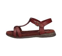 Josef Seibel Damen Sandaletten Fabricia 01, Frauen Sandalen,Weite G (Normal),Sommersandalen,bequem,flach,Sommerschuhe,Rubin,40 EU