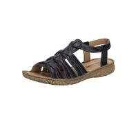 Josef Seibel Damen Sandaletten Ivy 02, Frauen Sandalen,Weite G (Normal),t-spange,Sommerschuhe,Freizeitschuhe,schwarz,39 EU