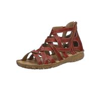 Josef Seibel Damen Sandaletten Ivy 06, Frauen Sandalen,Weite G (Normal),Strandschuhe,Sommersandalen,bequem,flach,rot,41 EU