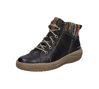 Josef Seibel Damen Schnürstiefeletten Alina 52,Weite G (Normal),Wechselfußbett,wasserdicht,Winterschuhe,Boots,schwarz-Kombi,38 EU