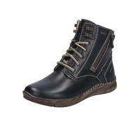 Josef Seibel Damen Schnürstiefeletten Conny 55,Weite G (Normal),Wechselfußbett,wasserdicht,Bootee,Booties,halbstiefel,schwarz,39 EU