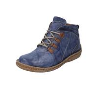 Josef Seibel Damen Schnürstiefeletten Neele 57,Weite G (Normal),Wechselfußbett,Bootee,Booties,halbstiefel,Blau (Ocean-Kombi),36 EU