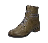 Josef Seibel Damen Schnürstiefeletten Sanja 18 – Weite G, Wechselfußbett – Oliv Größe 38