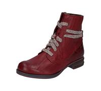 Josef Seibel Damen Schnürstiefeletten Sanja 18,Weite G (Normal),Wechselfußbett,reißverschluss,Stiefel,Bootee,Booties,Rot (Bordeaux),37 EU