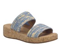 Slipper JOSEF SEIBEL "Evita 02, slate blue-multi", Damen, Gr. 40, blau (slate blau, multi), Obermaterial: 100% Textilmaterial TEXMAT., Schuhe Slipper (79823229-40) slate blau, multi
