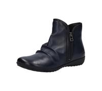 Stiefelette JOSEF SEIBEL "Naly 69", Damen, Gr. 41, blau (dunkelblau), Leder, Schuhe Stiefelette, Boots im Slouchy Look, mit modischen Falten, Weite G (=weit) (29776134-41) dunkelblau