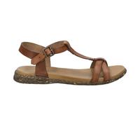 Josef Seibel Damen Sandaletten Fabricia 01, Frauen Sandalen,Weite G (Normal),Sommersandalen,bequem,flach,Sommerschuhe,Cognac,39 EU