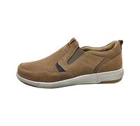 Slipper JOSEF SEIBEL "Enrico 04", Herren, Gr. 40, beige (taupe), Nubukleder, Schuhe Slipper, Komfortschuh, Schlupfschuh mit dezenten Kontrastdetails (11665047-40)
