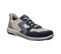 Slip-On Sneaker JOSEF SEIBEL "Enrico 34", Herren, Gr. 39, indigo, multi, Leder, kontrastfarbene Details, Schuhe Slip-On Sneaker, Slipper, Halbschuh, Komfortschuh, Kontrastbesätze, Weite G (=weit) (431