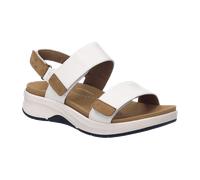 Sandale JOSEF SEIBEL "Estelle 04, weiss-braun", Damen, Gr. 39, weiß (weiß, braun), Obermaterial: 100% Rindsleder Leather cow., Schuhe Sandale (37940609-39) weiß, braun