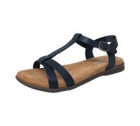 Josef Seibel Damen Sandaletten Fabricia 01, Frauen Sandalen,Weite G (Normal),Sommersandalen,bequem,flach,Sommerschuhe,schwarz,41 EU