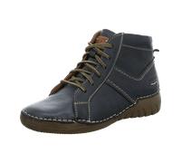 Josef Seibel Damen Schnürstiefeletten Felicia 01 – Weite G, Wechselfußbett – Blau (Ocean-Kombi) 38