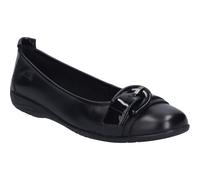 Ballerina JOSEF SEIBEL "Fenja 23, black-black", Damen, Gr. 36, schwarz (schwarz, schwarz), Obermaterial: 100% Rindsleder Leather cow., Schuhe Ballerina (20964205-36) schwarz, schwarz