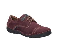 Schnürschuh JOSEF SEIBEL "Fergey 41", Damen, Gr. 43, rot (bordeaux), Leder, Schuhe, Freizeitschuh, Komfortschuh mit Wechselfußbett (60087808-43) bordeaux