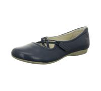 Riemchenballerina JOSEF SEIBEL "Fiona 39", Damen, Gr. 39, blau (nachtblau), Leder, Schuhe Riemchenballerina, Festtagsschuh, Slipper, Komfortschuh mit überkreuztem Gummizug (14591821-39) nachtblau