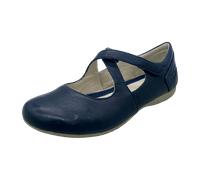Riemchenballerina JOSEF SEIBEL "Fiona 72", Damen, Gr. 40, blau (nachtblau), Leder, Schuhe Riemchenballerina, Spangenschuh, Halbschuh, Festtagsschuh mit Klettverschluss (84073940-40)
