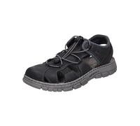 Josef Seibel Herren geschlossene Sandalen Brendan 05,Weite G (Normal),Halbschuhe,Schnellverschluss,Sommerschuhe,schwarz-Kombi,42 EU
