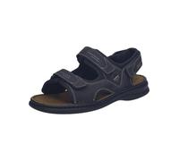 Sandale JOSEF SEIBEL "FRANKLYN", Herren, Gr. 48, schwarz, schwarz, Mesh, Nubukleder, Schuhe Sandale, Sommerschuh, Klettschuh, Freizeitsandale, mit Kontrastnähten (32037233-48)