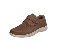 Josef Seibel Herren Kletthalbschuhe Alan 02,Weite K (Extra weit),Wechselfußbett,Klettschuhe,Strassenschuhe,Sneaker,Braun (Tabak-Kombi),42 EU