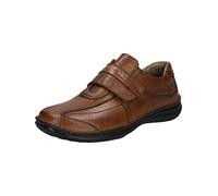 Josef Seibel Herren Kletthalbschuhe ALEC,Weite K (Extra weit),Wechselfußbett,Klettverschluss,Klettschuhe,Strassenschuhe,Braun (Cognac),45 EU