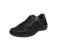 Josef Seibel Herren Low-Top Sneaker Anvers 87,Weite K (Extra weit),Wechselfußbett,straßenschuhe,Strassenschuhe,schwarz-Kombi,45 EU