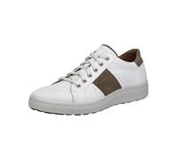 Josef Seibel Herren Low-Top Sneaker Maddox 04,Weite G (Normal),Wechselfußbett,schnürschuhe,schnürer,Business,Weiss-Taupe,41 EU