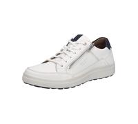Josef Seibel Herren Low-Top Sneaker Maddox 07 Weite G (Normal) Wechselfußbett Weiß-dunkelblau 41