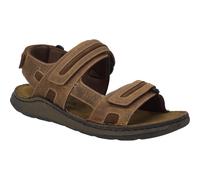 Sandale JOSEF SEIBEL "Maverick 23", Herren, Gr. 45, braun (cognac), Leder, casual, Schuhe, Klettschuh, Komfortschuh, Trekkingsandale weich gepolstert (84812043-45) cognac