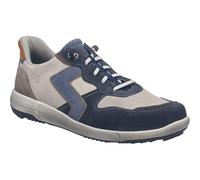 Slip-On Sneaker JOSEF SEIBEL "Enrico 34", Herren, Gr. 39, indigo, multi, Leder, kontrastfarbene Details, Schuhe Slip-On Sneaker, Slipper, Halbschuh, Komfortschuh, Kontrastbesätze, Weite G (=weit) (431