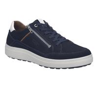 Sneaker JOSEF SEIBEL "Maddox 07", Herren, Gr. 43, dunkelblau, Veloursleder, kontrastfarbene Details, Schuhe Sneaker, Komfortschuh, Schnürschuh, Freizeitschuh mit Reißverschluss, G-Weite (36396566-43)
