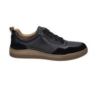 Sneaker JOSEF SEIBEL "Cleve 01", Herren, Gr. 45, schwarz, Leder, sportlich, Schuhe, Freizeitschuh, Retro Sneaker, Schnürschuh mit Schuhweite weit (98198139-45) schwarz