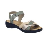 Sandale JOSEF SEIBEL "Ibiza 16, mint-multi", Damen, Gr. 37, grün (mint, multi), Obermaterial: 100% Rindsleder Leather cow., Schuhe Sandale (85662646-37) mint, multi
