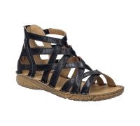 Josef Seibel Damen Sandaletten Ivy 06, Frauen Sandalen,Weite G (Normal),Strandschuhe,Sommersandalen,bequem,flach,schwarz,43 EU