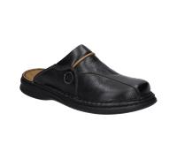 Josef Seibel Klaus Herren Clogs | Echtleder-Herrenschuhe für drinnen und draußen | Komfort-Schuhe aus Rindsleder, Schwarz (611 schwarz/cognac), 49 EU