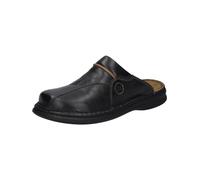 Josef Seibel Klaus Herren Clogs | Echtleder-Herrenschuhe für drinnen und draußen | Komfort-Schuhe aus Rindsleder, Schwarz (611 schwarz/cognac), 44 EU