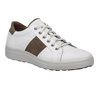 Josef Seibel Herren Low-Top Sneaker Maddox 04,Weite G (Normal),Wechselfußbett,schnürschuhe,Business,Freizeit,Weiss-Taupe,45 EU