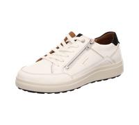 Josef Seibel Herren Low-Top Sneaker Maddox 07,Weite G (Normal),Wechselfußbett,schnürschuhe,schnürer,Business,Weiss-dunkelblau,40 EU