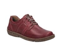 Schnürschuh JOSEF SEIBEL "Neele 44", Damen, Gr. 43, rot (bordeaux), Leder, casual, Schuhe, Freizeitschuh, Komfortschuh mit Wechselfußbett aus Leder (16778513-43) bordeaux