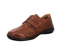 Josef Seibel Herren Kletthalbschuhe New Anvers 02,Weite K (Extra weit),Wechselfußbett,Klettschuhe,Strassenschuhe,Sneaker,cognac,42 EU