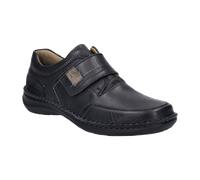 Josef Seibel Herren Kletthalbschuhe New Anvers 83,Weite K (Extra weit),Wechselfußbett,Klettverschluss,Klettschuhe,schwarz,41 EU