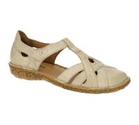 Josef Seibel Damen Sandaletten Rosalie 29, Frauen Sandalen,Weite G (Normal),Sommersandalen,Klettverschluss,t-spange,Creme,40 EU
