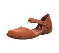 Riemchenballerina JOSEF SEIBEL "ROSALIE 42", Damen, Gr. 38, braun (cognac, uni), Leder, Schuhe Riemchenballerina, Sandale, Spangenschuh, Komfortschuh mit Klettverschluss (20502123-38) cognac, uni