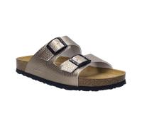 Hausschuh JOSEF SEIBEL "Hermine 01", Damen, Gr. 39, braun (bronzefarben), Leder, metallic, casual, Schuhe, Pantolette, Slides, Sandale mit weichem Lederfutter (70657464-39) bronzefarben