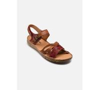Sandale JOSEF SEIBEL "Ivy 08", Damen, Gr. 42, rot kombiniert, Leder, used, Schuhe Sandale, Klettschuh, Riemchensandale in Komfort-Schuhweite G (=weit) (88211305-42) rot kombiniert