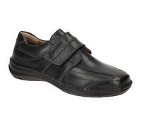 Josef Seibel Herren Halbschuhe New Anvers 02 – Klettverschluss, Wechselfußbett, Weite K – Schwarz 46