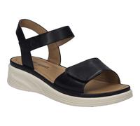 Josef Seibel Damen Keilsandalen Sevran 01, Frauen Sandalen,Weite G (Normal),offene Schuhe,Strandschuhe,Keilsandaletten,schwarz,39 EU