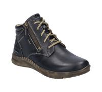 Josef Seibel Damen Schnürstiefeletten Conny 52,Weite G (Normal),Wechselfußbett,wasserdicht,uebergangsschuhe,schwarz,40 EU