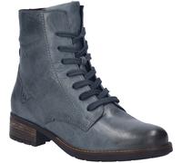 Schnürstiefelette JOSEF SEIBEL "Josef Seibel Stiefelette Leder", Damen, Gr. 43, azur, Leder, Schuhe (50584323-43) azur
